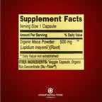 Maca 500mg – 90 Cápsulas Vegetarianas, Suplemento de Raíz de Maca Orgánica, No-GMO, Sin Gluten (Pack de 2)