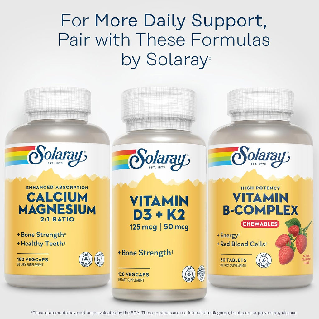 SOLARAY Chewable B-Complex, Strawberry, 50 Tablets