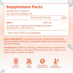 Clear Formulas Bioactive SAM-e 500 mg - Suplemento de SAM-e de Alta Potencia con Forma Bioactiva S,S - Vegano, Sin Gluten - 30 Cápsulas