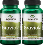 Swanson Graviola 530 mg, 60 Cápsulas