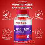 Keto Glow ACV Gummies - Gominolas Keto + Vinagre de Manzana (5 Paquetes)