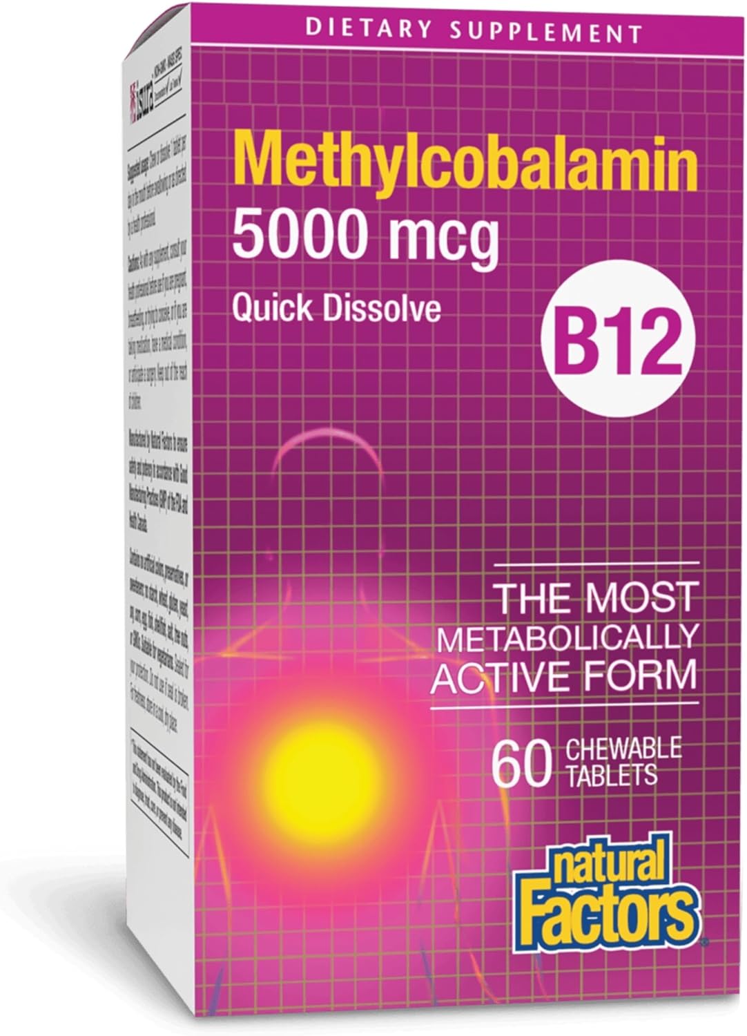 Vitamina B12 Metilcobalamina 5000 mcg – Comprimidos Masticables Veganos