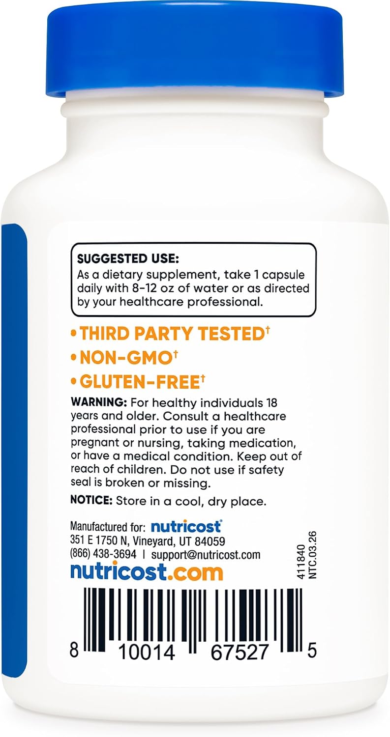 Nutricost TUDCA 250mg, 60 Cápsulas (2 Frascos)