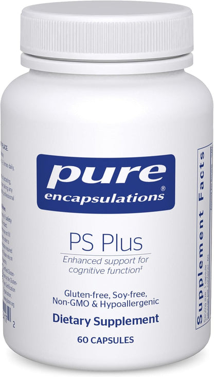 Pure Encapsulations PS Plus – Fórmula hipoalergénica con fosfatidilserina y antioxidantes para el apoyo de la memoria y la – Image 1