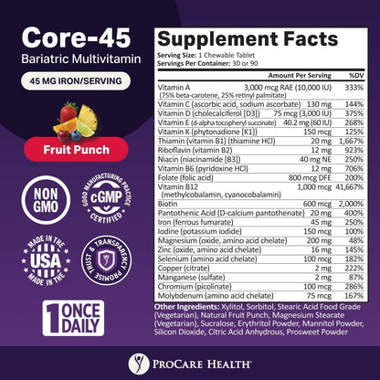 ProCare Health Multivitamínico Bariátrico – Vitaminas liposolubles e hidrosolubles: Incluye vitamina A, D3, E y K, – Image 2