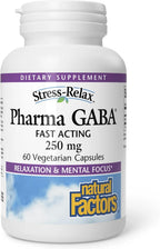 Natural Factors Pharma GABA - Suplemento para la Relajación, Sueño y Enfoque - 60 Comprimidos Masticables Vegetarianos