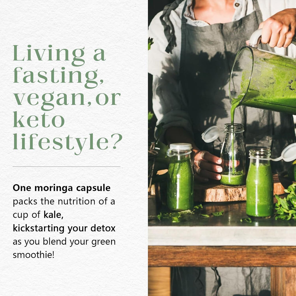 HyberVive Moringa Pura Cápsulas 800mg - 60 Cápsulas Veganas