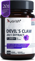 Garra del Diablo Cápsulas 1000mg Extracto 20:1 - 120 Cápsulas - Suplemento Herbal Vegano No GMO