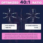 Totaria Inositol 40:1 con Vitamina D3 y Folato - 180 Cápsulas (60 Dosis)