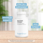 Supersmart - Activador de Células Madre (Fórmula Avanzada) - con Astragalósido, Fucoidan - Suplemento Natural | No-OMG y Sin Gluten - 120 Cápsulas Vegetarianas
