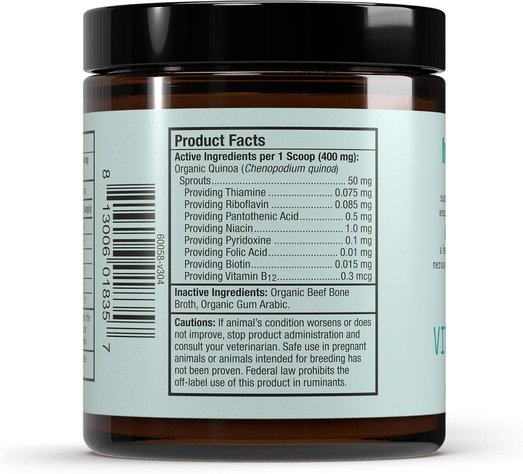 Bark & Whiskers Complejo de Vitamina B Orgánico - Apoyo Energético y Nervioso para Perros y Gatos - 0.85 oz (24 g)