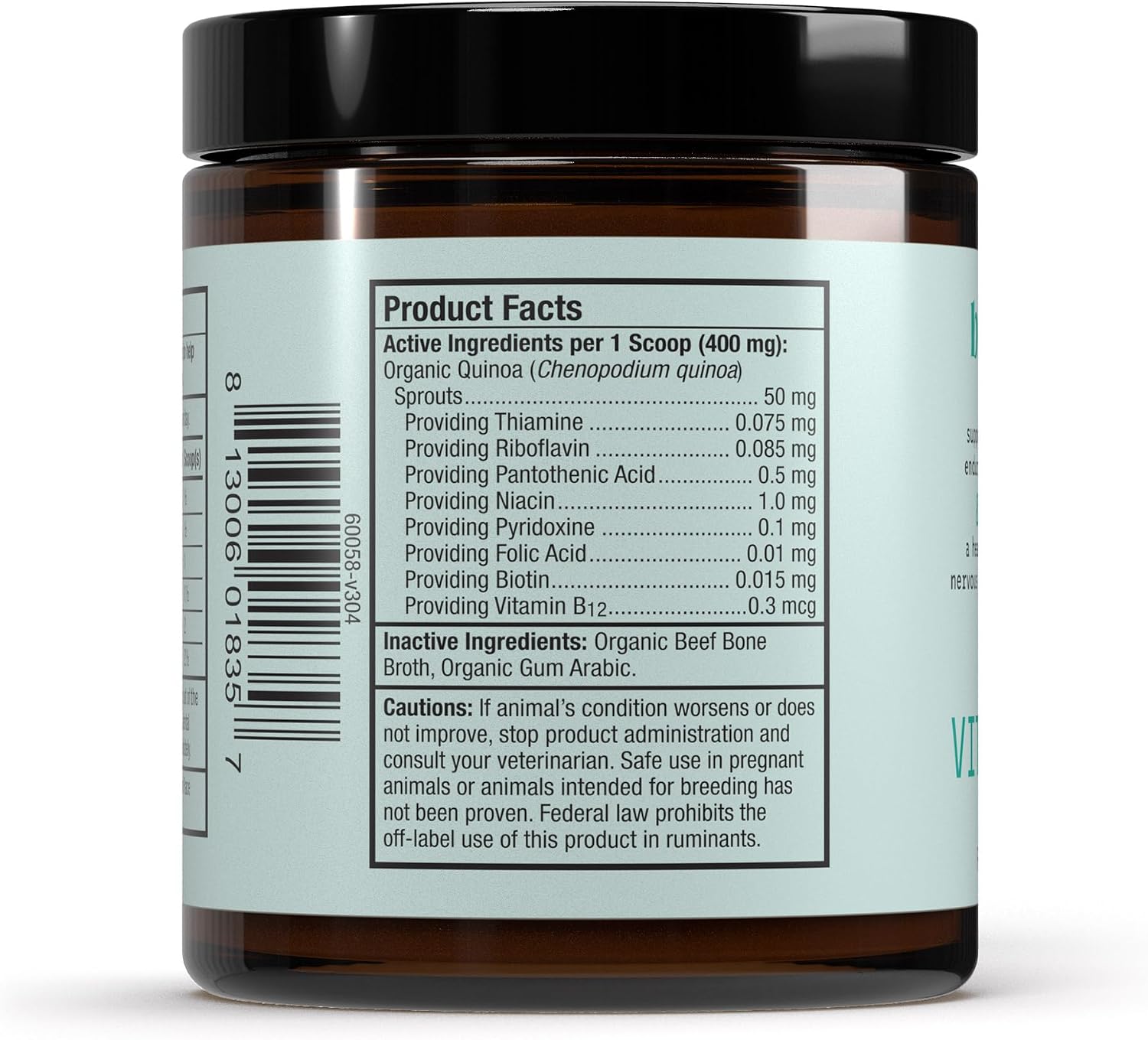 Bark & Whiskers Complejo de Vitamina B Orgánico - Apoyo Energético y Nervioso para Perros y Gatos - 0.85 oz (24 g)