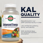 KAL Enhanced Energy Multivitamin - 180 Cápsulas