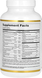 California Gold Nutrition Multivitamínico y Mineral con Metil B12, Vitamina C, L-Metilfolato y Bio-Quercetina - Two-A-Day, 180 Cápsulas Vegetales