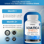 Sciatic Nerve Health Support Supplement – Fórmula Avanzada 10x con Ácido Alfa Lipoico, Ácido Fólico, Cúrcuma, Glucosamina, MSM y Complejo Vitamínico B – 60 Cápsulas