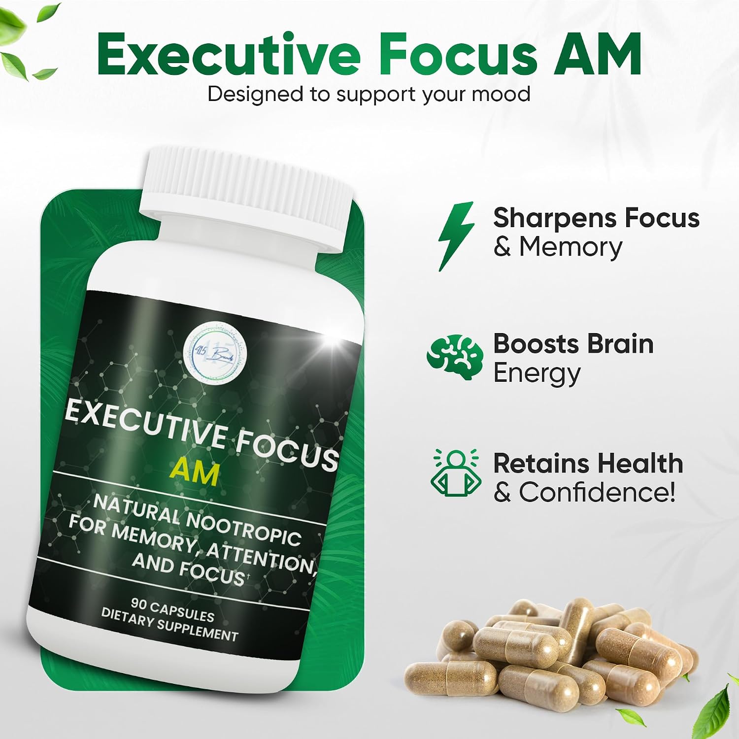 Executive Focus Suplemento Nootrópico AM – Memoria, Enfoque y Energía Natural