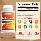 Best Naturals Policosanol 40mg, 120 comprimidos - Apoyo cardiovascular*