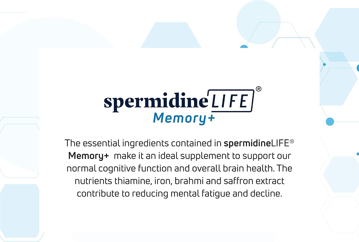 SpermidineLIFE Memory+ 1300mg - 60 Cápsulas Vegetarianas