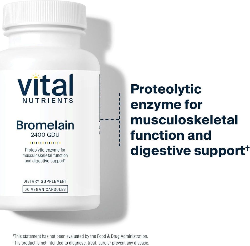 Bromelina 2400 GDU, 60 Cápsulas Veganas