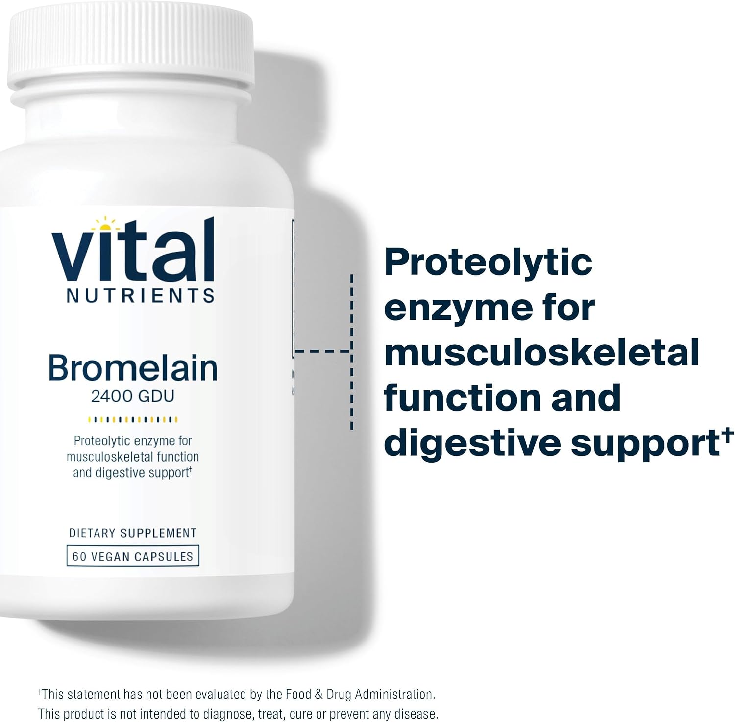 Bromelina 2400 GDU, 60 Cápsulas Veganas