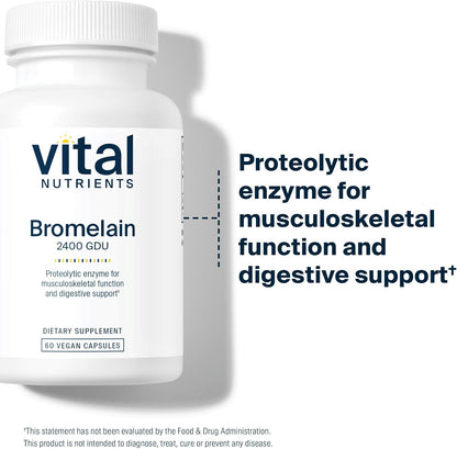 Bromelina 2400 GDU, 60 Cápsulas Veganas – Promueve la salud de los tejidos: Al favorecer el flujo sanguíneo – Image 5