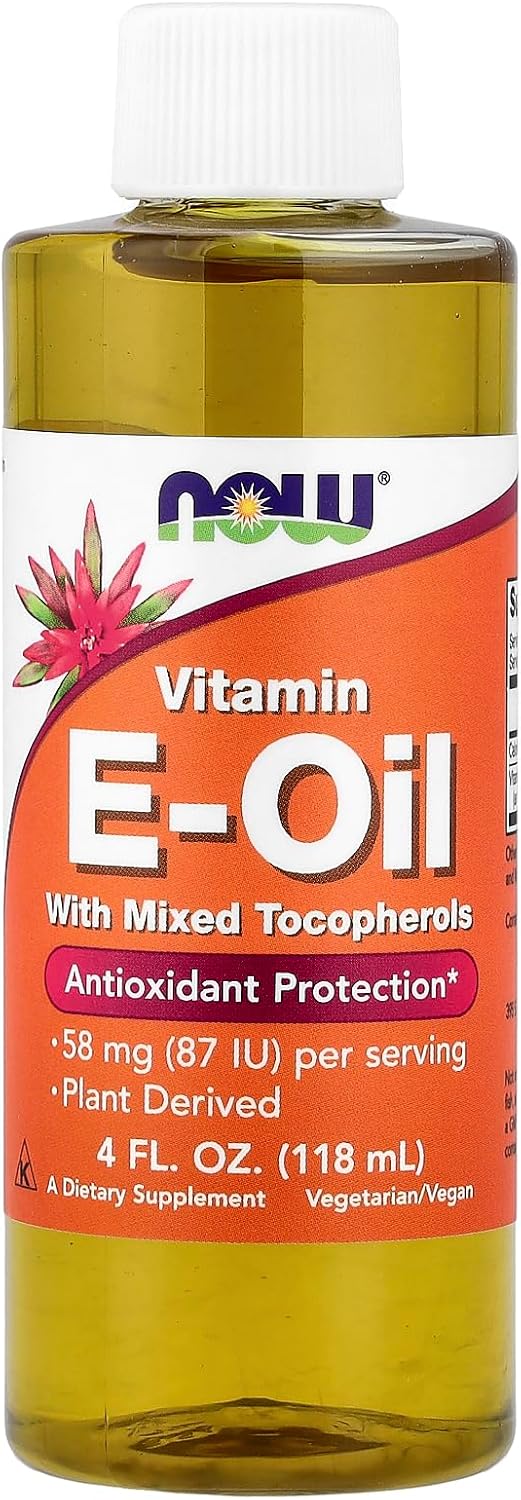 NOW Foods – Vitamina E Líquida 80% Tocoferoles Mixtos, 118 ml