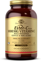 Solgar Ester-C Plus 1000 mg Vitamina C (Complejo Ascorbato) - 180 Comprimidos - Suave y No Ácido - Sin Gluten - No-GMO