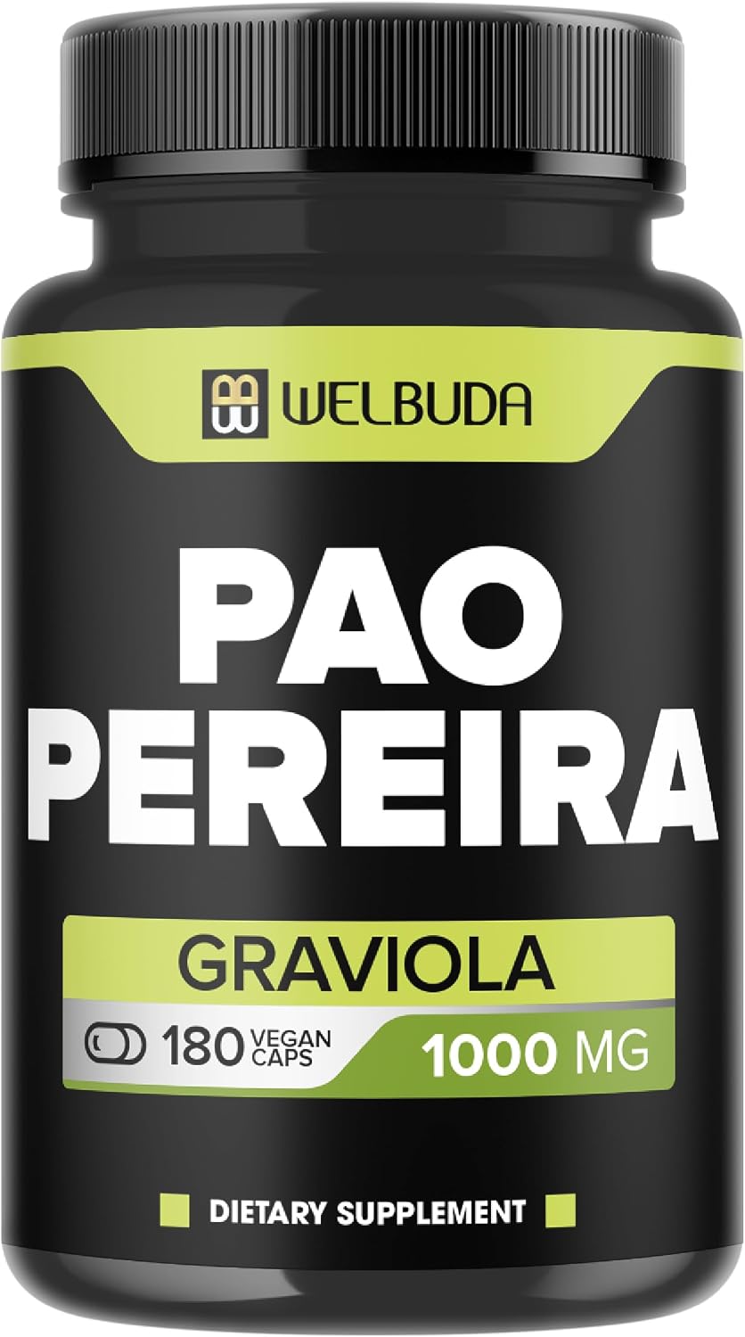 180 Cápsulas - Extracto de Pao Pereira 10:1 (600mg) con Graviola (400mg) - Fórmula Combinada