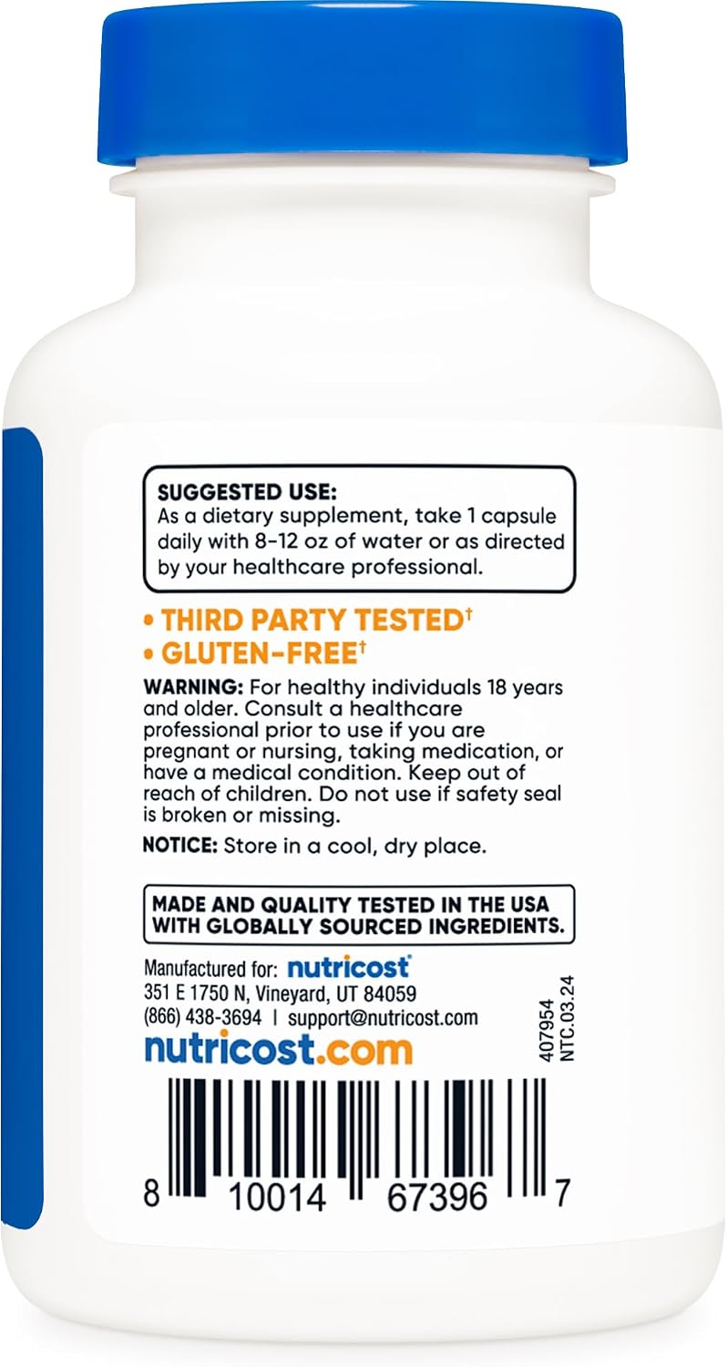 Nutricost Luteolina 100mg 120 Cápsulas - Complemento Alimenticio Vegano, Sin Gluten, No OGM