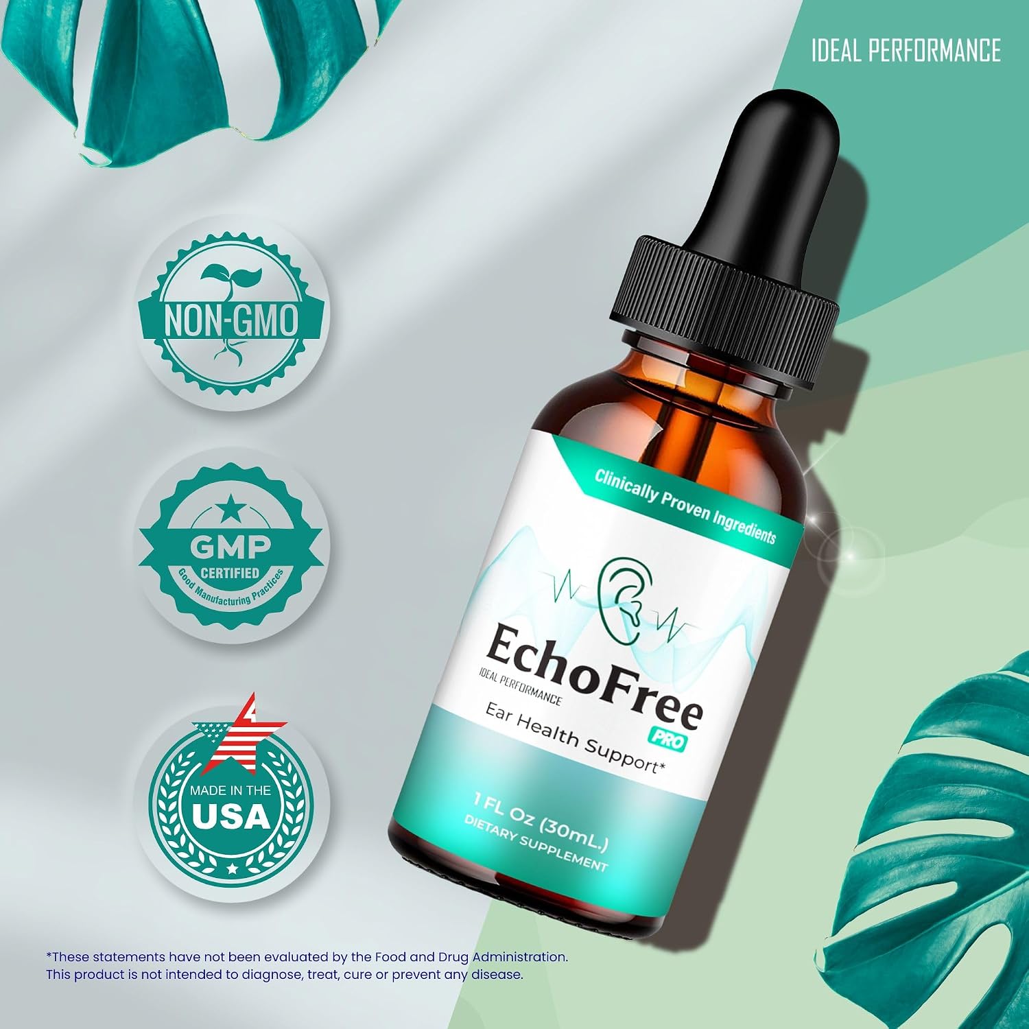Echo Free Tinnitus Drops - Complemento Alimenticio en Gotas (3 Envases)