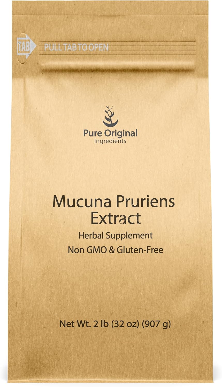 PURE ORIGINAL INGREDIENTS Mucuna Pruriens (907 g), Puro y Natural, No-GMO, Sin Gluten