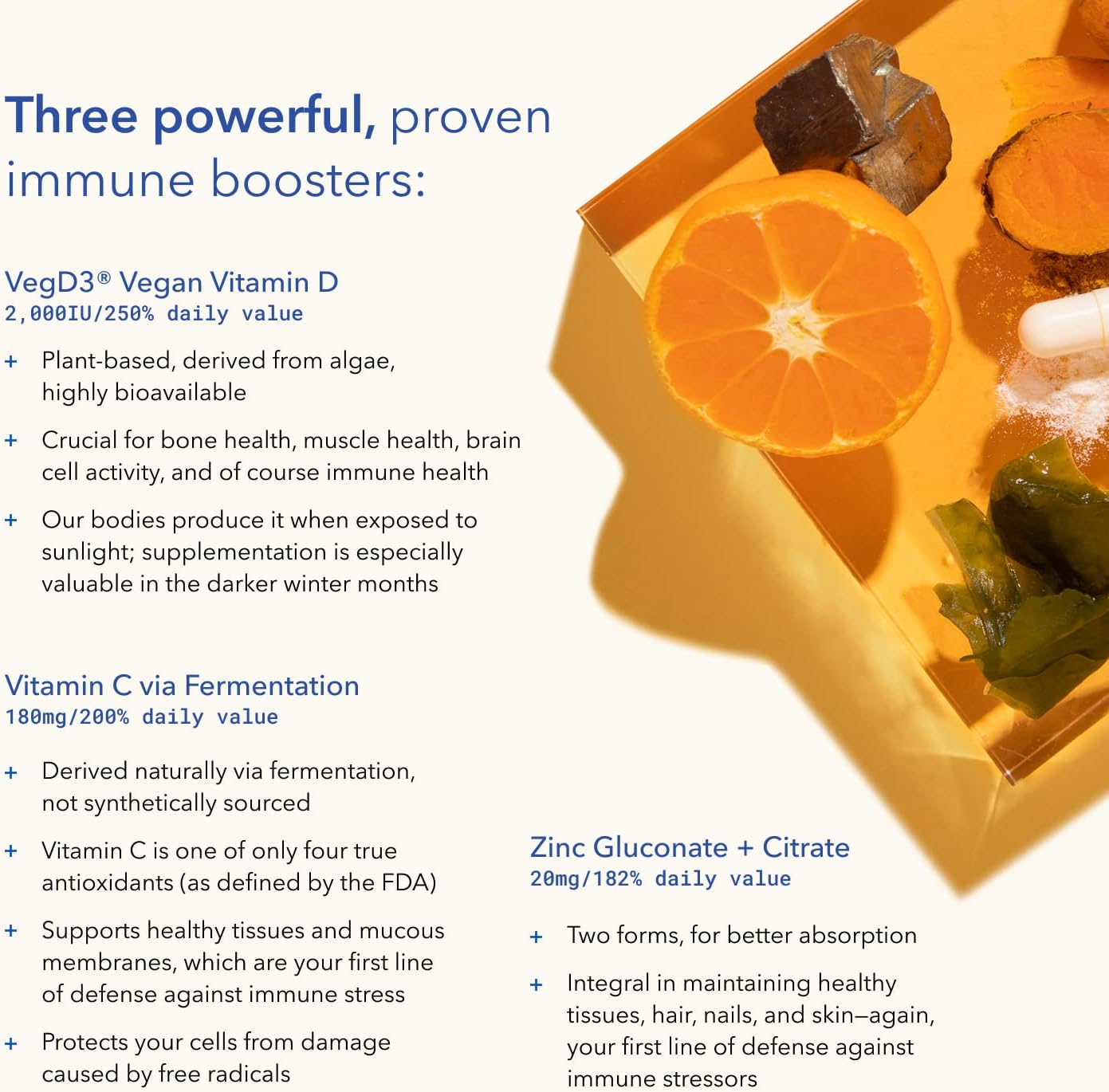 TRU NIAGEN Immune Support – Complejo para el sistema inmunitario con Niagen, Vitamina C, D3, Zinc y Theracurmin (30 cápsulas)