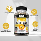 Kaya Naturals Vitamina D3 5000IU con K2 MK-7 - 60 Cápsulas Veganas