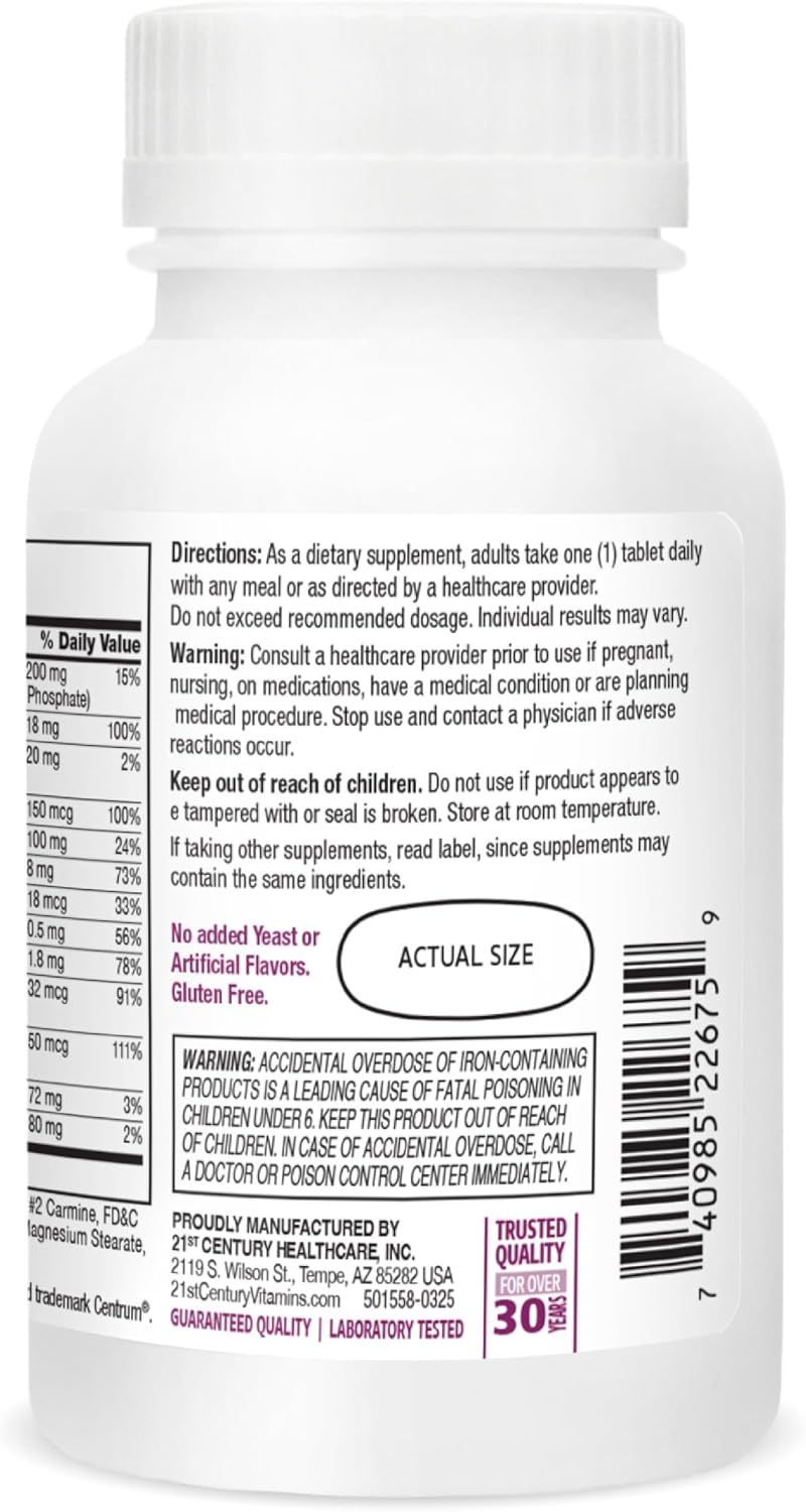 21st Century Sentry Multivitamínico para Mujeres, 120 Comprimidos