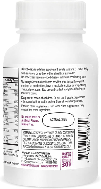 21st Century Sentry Multivitamínico para – Ácido fólico: Fundamental para la división celular y el crecimiento de – Image 10