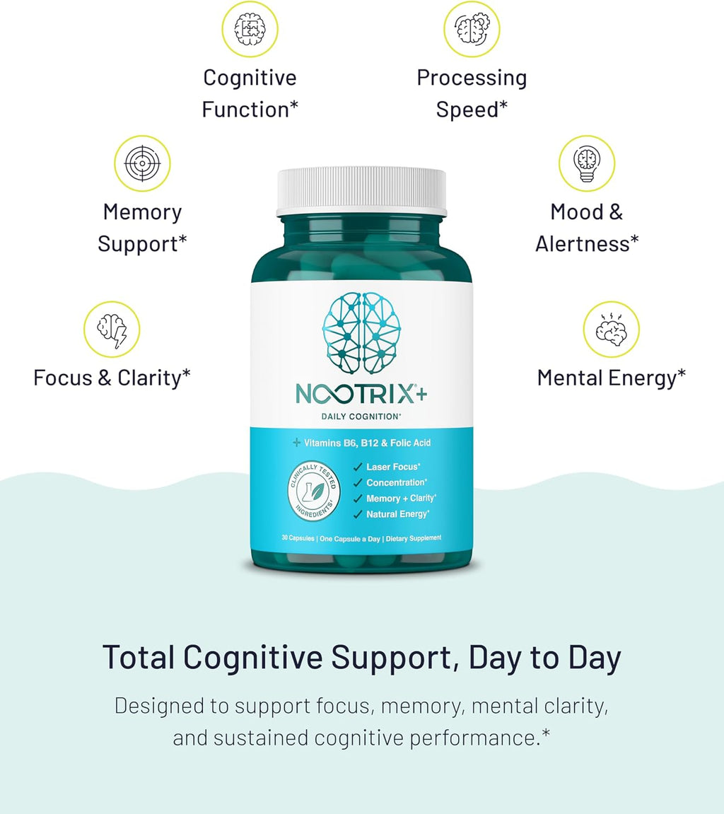 Nootrix Brain Plus - Suplemento Nootrópico con Vitaminas B (30 Cápsulas)