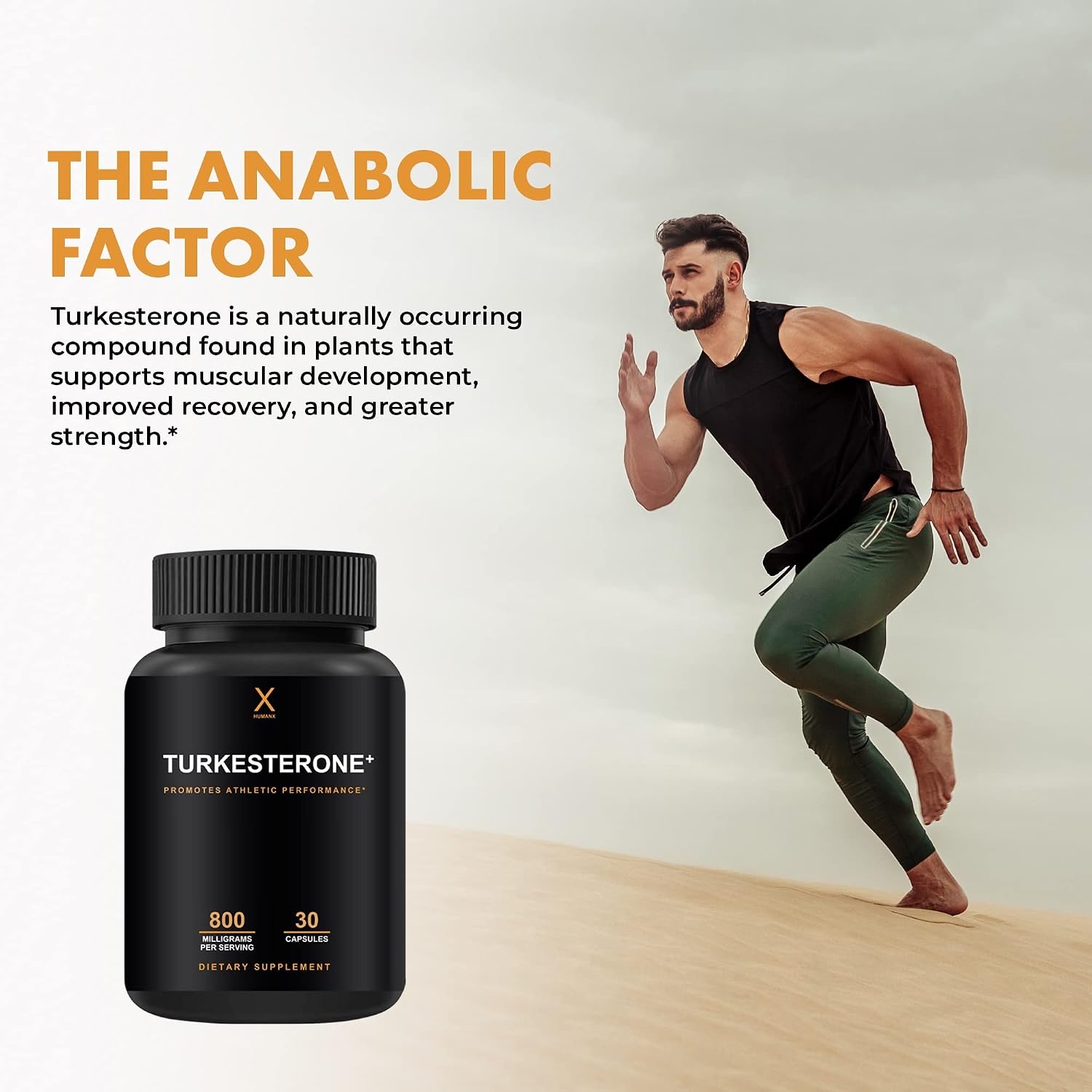 HUMANX Turkesterone+ 800mg - Suplemento para Desarrollo Muscular y Rendimiento Deportivo