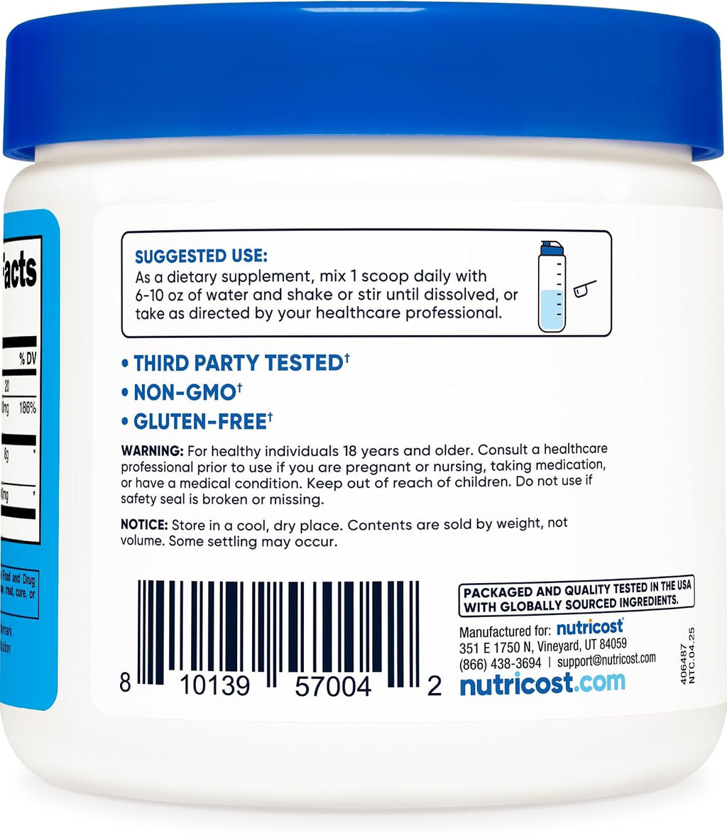 Nutricost Magnesio BHB Sales (250 g, sin sabor) - Suplemento de cetonas exógenas, 6.5 g de beta-hidroxibutirato por porción