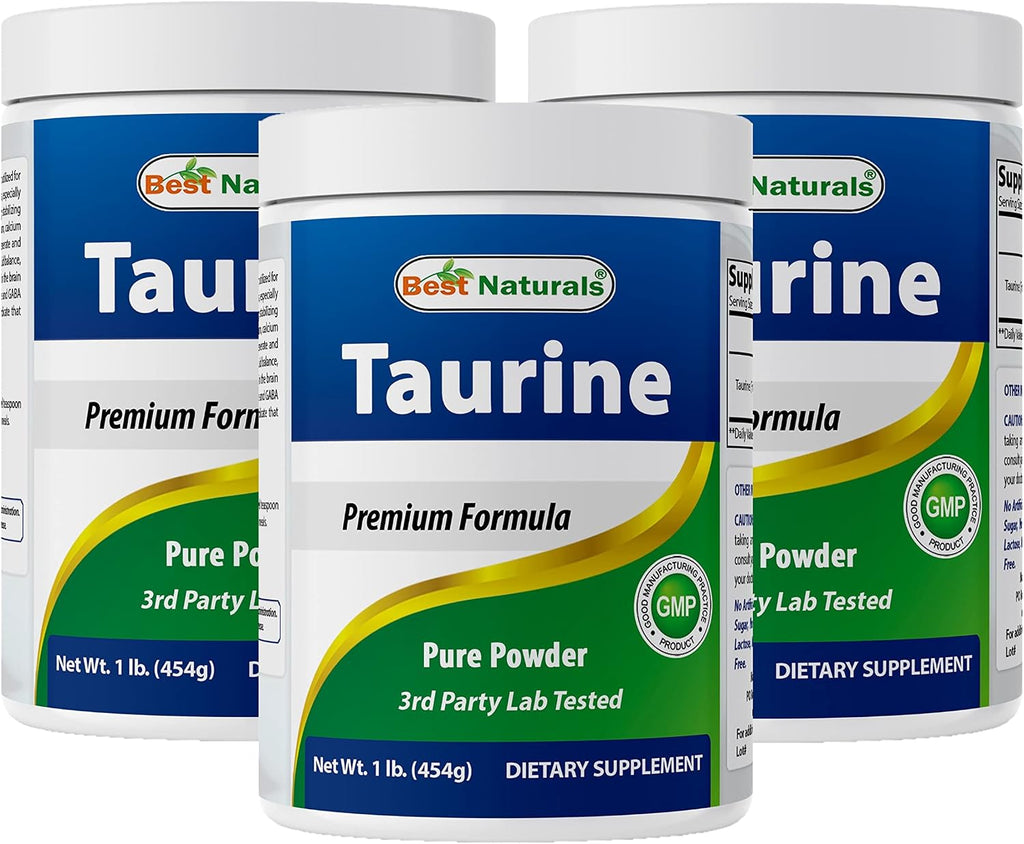 Best Naturals Taurina Pura en Polvo - 1362 g (3 x 454 g)