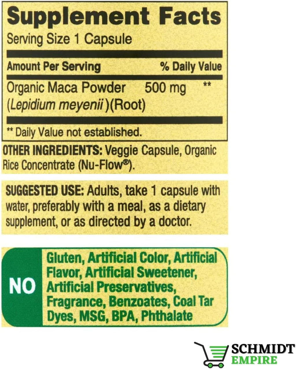 Maca 500 mg - Suplemento para Bienestar General
