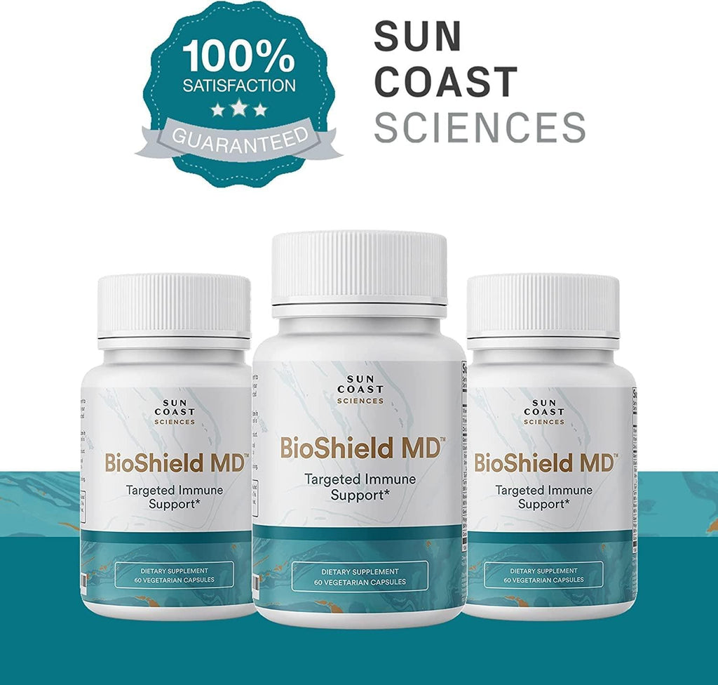SUN COAST SCIENCES BioShield MD – Apoyo Inmunitario Premium con Vitamina C, D y Zinc (60 Cápsulas)