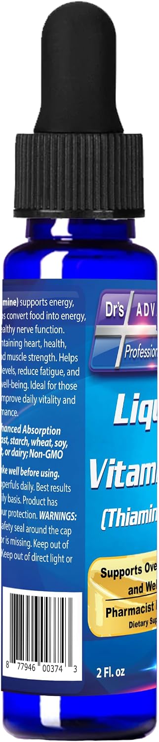 Dr's Advantage Vitamina B1 Líquida 60ml – Tiamina para Energía y Metabolismo