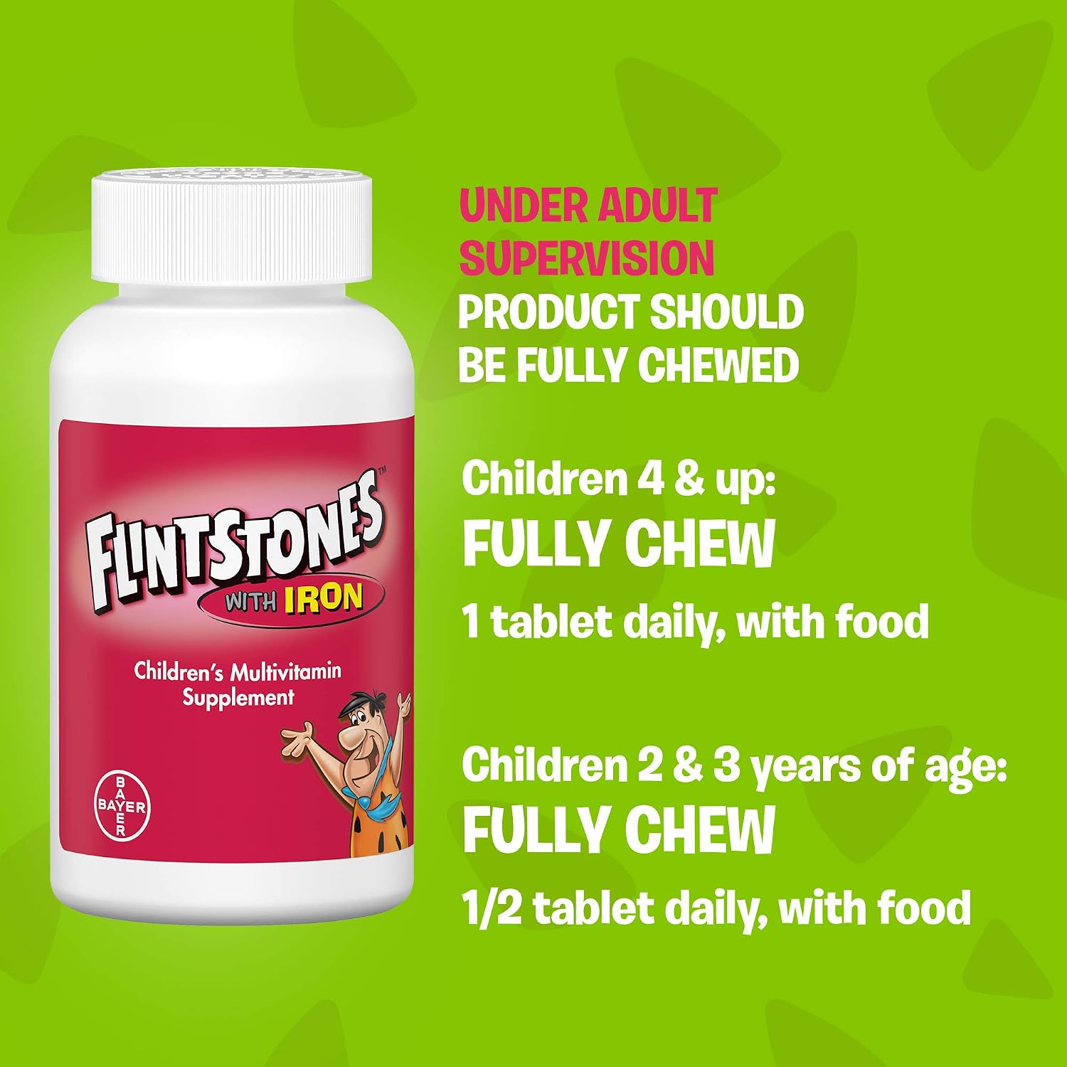 Flintstones Plus Iron Vitaminas Masticables con Hierro - 60 unidades