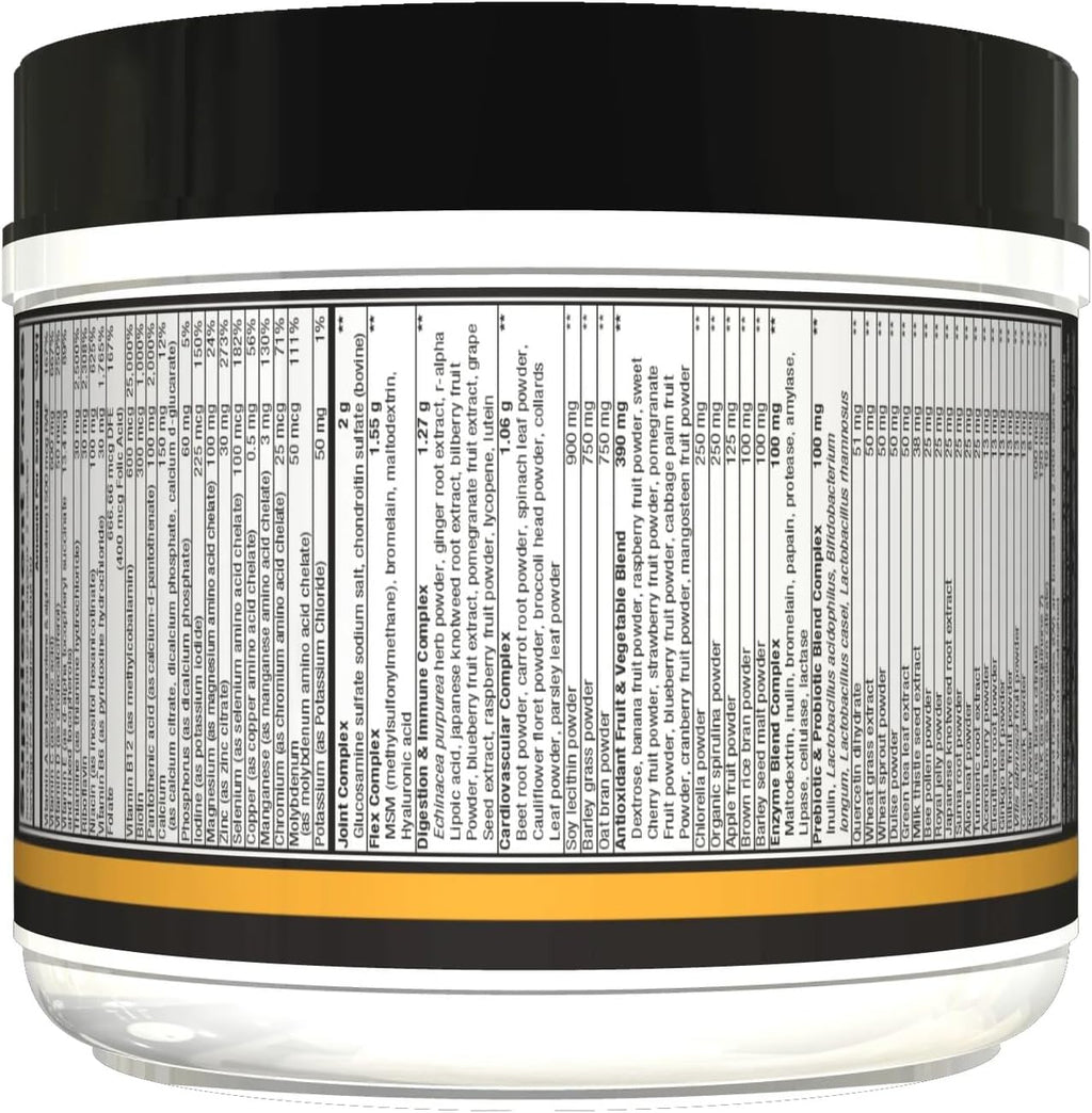 CONTROLLED LABS Orange Triad Plus Greens - Multivitamínico Deportivo para Hombres y Mujeres, 30 Dosis