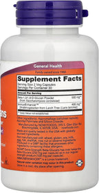NOW Foods Beta-Glucanos con ImmunEnhancer 250mg - 60 Cápsulas Veganas