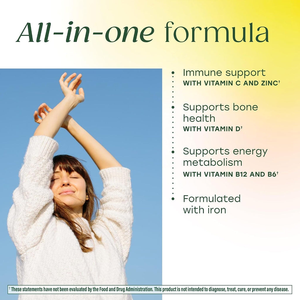 MegaFood Multivitamínico para Mujeres One Daily - 90 Comprimidos - Con Hierro, Vitaminas C, D y B