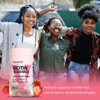 VEGEPOWER Gominolas de Biotina 10000mcg Veganas para el Mantenimiento del Cabello, Piel y Uñas