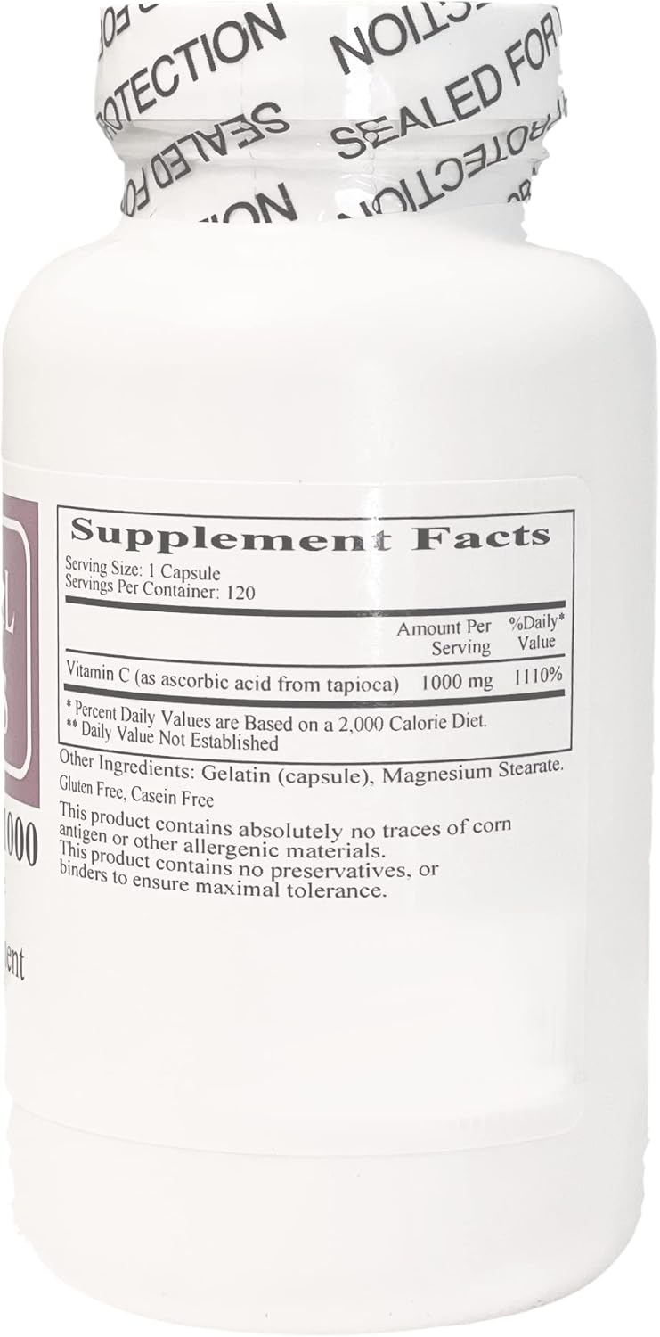 Ecological Formulas Vitamina C de Tapioca - 1000 mg, 3 Frascos (Pack de 3)