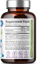biophix B-3 Nicotinamida 500 mg 180 Cápsulas - Fórmula de Niacina Sin Enrojecimiento