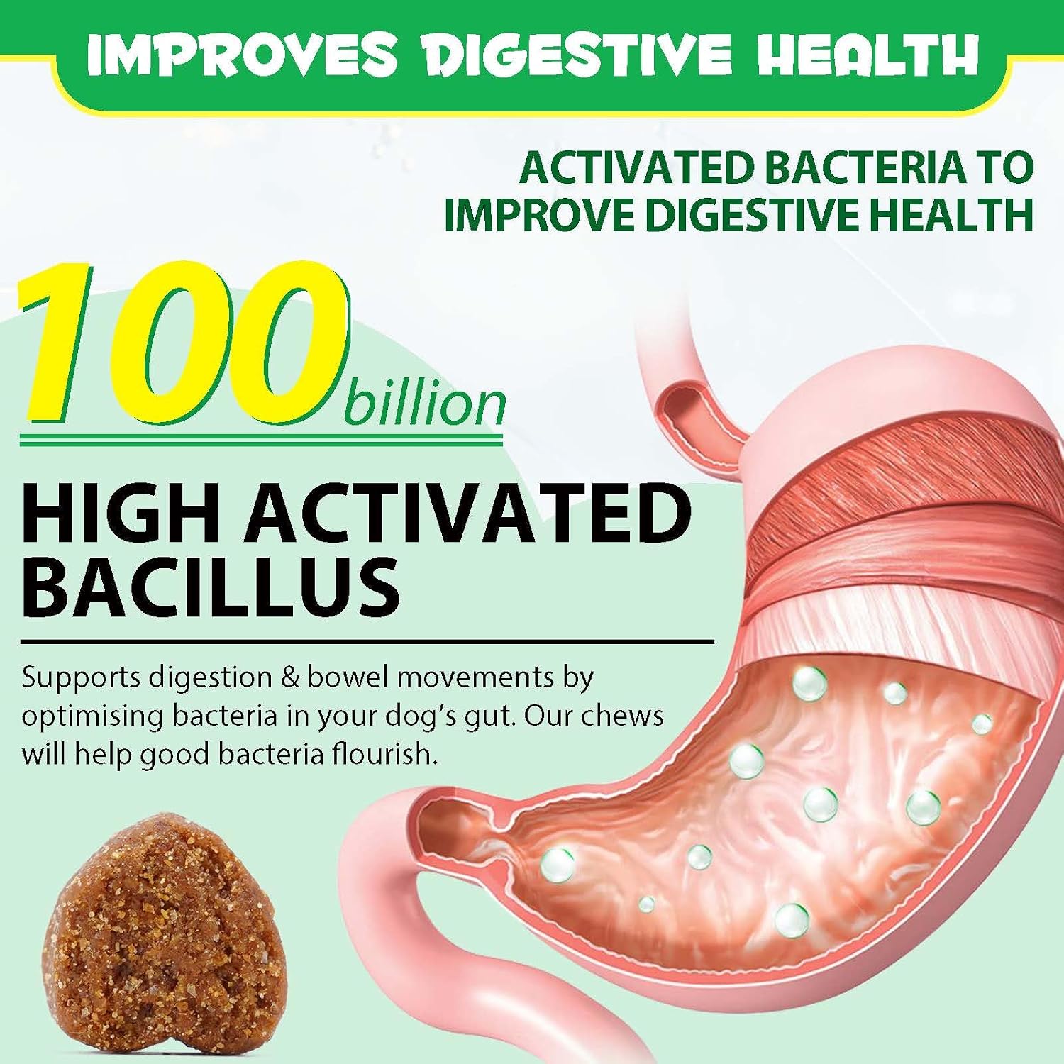 Probióticos para Perros con Enzimas Digestivas - 120 Masticables Sabor a Pato